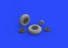 Eduard 632129 Spitfire Mk. IX wheels 4 spoke w/ smooth tire TAMIYA 1/32